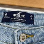 Hollister Light Wash Ultra High Rise Dad Jeans Womens 27 Rolled Hem Zip Fly Photo 10