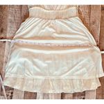 EXPRESS Cream Metallic Sleeveless Fit & Flare Tiered Dress MEDIUM Cottage NWT Photo 9