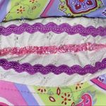 Becca by Rebecca V pink purple floral swimsuit skirt cover up size M/L Photo 2