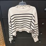 Free People NWT striped easy street cropped sweater Photo 3