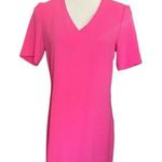 Charles Henry Womens  Textured Pink V Neck Sheath Dress - Sz S Photo 0