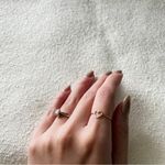 14K Gold Filled Sterling Silver Heart Shape Ring Size 5.5 Photo 2