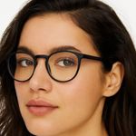 Feiyoco Blue Lightweight Round Frame Eyeglasses ā Unisex Fashion Glasses Black Photo 0