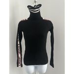 Unif Women's  Black Ribbed Turtleneck, Sz: Small (b19) Photo 1