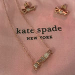 Kate Spade  New York Ready Set Bow Gift Set Rose Gold Earring Necklace Set Photo 0