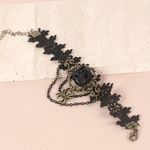 1pc Retro Style Gothic Black Rose Lace Tassel‎ Bracelet Spider Rose Bracelet Photo 10