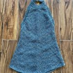 Free People Molly Playsuit Crochet Halter Open Back Romper Blue Ocean Size M Photo 4