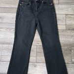 Daze Dark Gray High Rise Straight Leg Ankle Women's Jeans 99% cotton Black Size 28 Photo 0