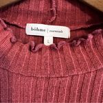 Bohme  Essentials Ribbed Scalloped Turtleneck Knit Top. Size Large. Photo 2