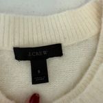 J.Crew  Women's Ivory LOL Varsity Patch Crew Neck Pullover‎ Sweater Small Cute Photo 3