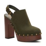 Vince Camuto New! Ithernda Slingback Suede Clog in Olive Green Sz 9.5 $170 Photo 1