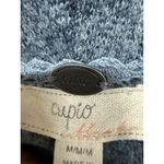 cupio  Cowl Neck Gray Ruffle Side Sweater Size Medium Winter Fall Layering Photo 3