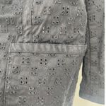 Talbots  Eyelet Womens Blazer 6P Black Cottagecore Preppy Dark Romantic 1 Button Photo 5