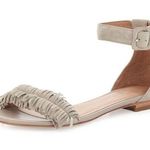 Joie  Fringe Suede Taupe Flat Sandals EU Size 36 Photo 0