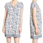 Madewell  Flora Paisley Silk Shift Dress Cap Sleeve Relaxed Boxy Tunic Sz M Photo 1