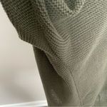 Michael Kors Sweater Tunic Open Knit Lightweight High Low Round Neck Olive Green Photo 8