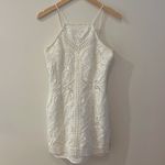 J.O.A. Los Angeles White Mini Crochet Dress Custom Photo 2