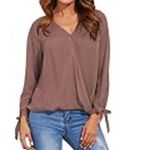 SheIn Elegant  Pink Women's Business Casual Top Small Photo 2