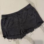 Aerie  American Eagle Pull On Frayed Hem Shorts Women’s XS Charcoal Gray Cutoff Photo 0