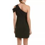Rachel Zoe Samantha Silk-Blend Cocktail One Shoulder Dress Black Size 10 Medium Photo 1