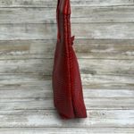 Paolo Masi Purse Hobo Bag Y2K Red Leather Woven Flower Boho Hippie Festival Photo 3