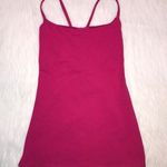 Lululemon Women’s Hot Pink Woven Back Design Athletic Tank Top Photo 0