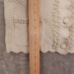 House of Harlow 1960 Cream Pearl Trim Long Sleeve Cardigan Women's Small Photo 4