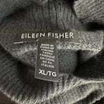 Eileen Fisher Mock Neck Extra Fine Merino Wool Grey Long Sleeve Sweater Size XL Photo 3