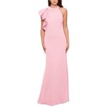 Betsy and Adam Sleeveless Ruffled A-Line Evening Gown Pink Size 6 Formal Dress Photo 10