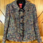 Oscar de la Renta Multicolored Blazer Size 8 Wool Blend (0578) Photo 0