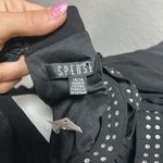 SPENSE BLACK JUMPSUIT SILVER NECK DETAIL CAGE CUTOUTS Size 14 Photo 4