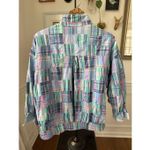 Vintage 80s David Brooks Madras Plaid Jacket Coastal Preppy Pastel 12 Pink Photo 6