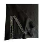 Vila Milano VTG Black Rhinestone Studded Long Sleeve V-Neck Tee Women SM Sweater Photo 3