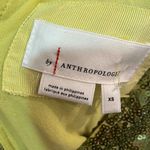 Anthropologie  Chartreuse Lisabette Sequin Wrap Mini Dress, NWT Photo 5