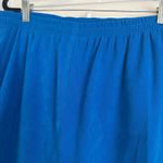Leslie Fay  Blue‎ Two Piece Suede Skirt Set Size 14P Photo 7