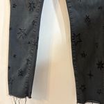 Mother The Double Fray Charmer Written in the Stars Embroidered Skinny Jeans 27 Black Photo 5