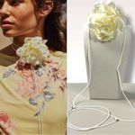 Free People All Is Well Flower Choker in White NWT Dainty Ethereal Coquette Photo 1