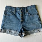 Madewell High-Rise Denim Shorts in Derby Wash: Button-Front Edition size 24 Photo 2