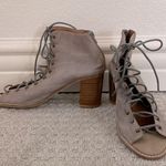 Jeffrey Campbell Taupe CORS Lace Up Open Toe Heels Photo 3