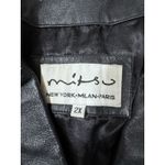 VTG Mitsu New York Milan Paris, Women's Black Blazer‎ Leather Jacket, Size 2x Photo 1