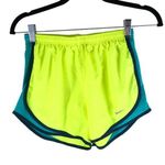 Nike  Womens Dri-Fit Running Shorts Yellow Blue XS Photo 0