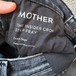 MOTHER the Insider Crop Step Fray in Train Stops Size 25 Denim Ankle Jean Black Photo 9