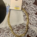 Gold Plated Flat Curb Chain Necklace Photo 2