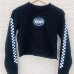 Vans Off the Wall Women’s Long Sleeve Crop Top Shirt Black White XS Photo 0