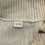 Poetry  Beige Cotton Knit Collared Button Front Cardigan Size Large Photo 2