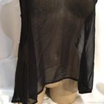 First Love Sheer Metallic Neck Mesh Sleeveless Tank Top S Photo 5