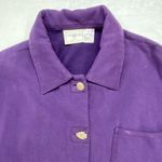 Susan Bristol Casuals 2 piece button up sweatshirt & pants Womens XL purple Photo 2