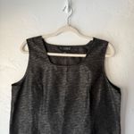 Dialogue  Vintage 90s Silk Black Metallic Sheen Square Neck Tank Top Large Grunge Photo 1