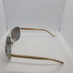 Ralph Lauren  Polarized Silver & Tan Aviator Sunglasses Photo 12