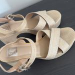 DV Dolce Vita Raffia Mayda Woven Platform Heeled Sandal Ankle Strap Size 9.5 Tan Photo 4